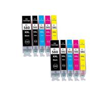 DHBSVZX Cartuccia d'inchiostro PGI580 CLI581 da 10 pezzi for stampanti TS8150 TS8151 TS8152 TS8250 TS8251 TS8252 TS8350 TS9150 TS9155 Replacement Parts