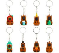 DHDHCPZZ Capybara, 8 portachiavi Capybara, ciondolo Capybara, Capybara, Capybara, piccolo giocattolo adatto per gli amanti dei delfini, decorazione zaino