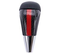 DHDYJSA Pomello Cambio Manuale Accessori per Auto con Testa della Leva del Cambio Manuale per Leva del Cambio per Auto in Pelle in Fibra di Carbonio Copri Pomello Cambio(Red Line)