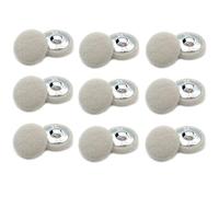 DHER 18 Pezzi Bottoni in Tessuto per Avvolgimento di Peluche,Bottone Rivestito in Tessuto 1 Foro Bottoni Decorativi per Cappotto in Cashmere, Bottoni Semiconcolari Giacca a Vento in Lana (Beige, 20mm)