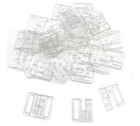 DHER 20pcs Fibbia per Reggiseno Clip per Reggiseno Bikini in plastica Costume da Bagno Fibbia Papillon plastica Fibbia Moda Bikini Fibbia Reggiseno Inserire Fibbia Tracolla Fibbia (Trasparente, 20MM)