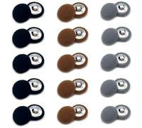 DHER 30 Pezzi Bottoni in Tessuto per Avvolgimento di Peluche,Bottone Rivestito in Tessuto 1 Foro Bottoni Decorativi per Cappotto in Cashmere, Bottoni Semiconcolari Giacca a Vento in Lana (A, 20mm)