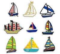 DHER Accessori Patch Sticker Toppa termoadesiva 9 pezzi Abbigliamento stile sportivo ricamo Iron-On tessuto adesivi accessori moda patch adesivi per giacche, jeans, pantaloni, zaini e cappelli (B)