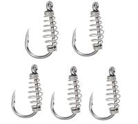 DHER Acciaio Al Carbonio Amo Da Pesca Con Scatola Da Pesca Diverse Dimensioni 100 Pezzi In 5 Diverse Misure # 8- # 12 Con Fori Ami In Acciaio Al Carbonio (A)