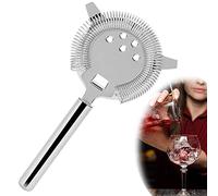 DHER Colino Da Cocktail In Acciaio Inossidabile Filtro Per Bevande Cocktail Bar Argento, Filtro Per Ghiaccio In Acciaio Inossidabile, Trappola Per Il Ghiaccio, Setaccio Blocca Ghiaccio Per Tè E Caffè