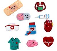 DHER Insignias de tela bordadas Parches adhesivos para coser Parches para planchar 10piezas dibujos animados Stili carini bordado parche de tela, dibujos animados corazón Stili carini parche
