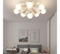 DHGIE iera A LED Illuminazione Del Soggiorno Plafoniere Nelle Stanze Dei Ragazzi E Delle Ragazze Camera Dei Bambini Colore Regolabile Paralume In Vetro Colorato lampadari sospesi moderni (Color : bia