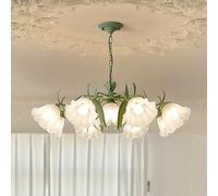 DHGIE Lampadario Rurale Stile Nordico Europeo Pastorale Lampadario In Minimalismo Classicismo Lampadario Petalo Soggiorno Camera Da Letto Ristorante Corridoio (Tre colori regolabili) (Color