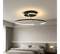 DHGIE Plafoniera LED Dimmerabile con Design A Spirale Minimalista Lampada Moderna Nera per Camera Soggiorno Studio E Corridoio Decorazione Domestica E Illuminazione Contemporanea
