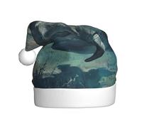 DHGJHGN Cappello di Natale con stampa lamantino pazzo,Decorazione e accessori per feste di Natale,Copricapo festivo di Capodanno