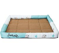 DHGTEP Letto per Cani d'Estate in bambù Materiale Traspirante Cucciolo Stuoia di Raffreddamento per Tutte Le Stagioni Uso Letti per Cani per Piccoli Cani Medi (Size : 74X62CM)