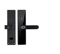DHH166 1 Tuya Serratura Elettronica WiFi Smart Door Lock Blocco Impronte digitali Password IC Card Key Carica USB for Smart Home (Color : Latch, Mortise Lock Size : Red Bronze)