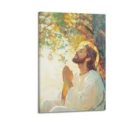 DHHMTPIYS Quadro decorativo da parete con Cristo Gesù che prega sotto l'albero, stampa su tela moderna per la camera da letto, 40 x 60 cm