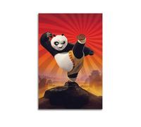 DHHMTPIYS Quadro decorativo da parete su tela con animali in stile cartone animato, Kung Fu Panda, decorazione moderna per la camera da letto, 30 x 45 cm