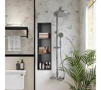 DHHUFEJT Nicchia Doccia in Acciaio Inox con Ripiani Multipli, Non Richiede l'installazione di Piastrelle, mensola da Incasso a Parete per Gli Elementi Essenziali del Bagno