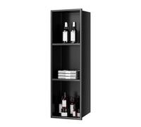 DHHUFEJT Nicchia per Doccia in Acciaio Inox, Non Richiede l'installazione di Piastrelle, Soluzione di stoccaggio Multiuso per Bagno e Soggiorno, Design Moderno Senza Soluzione di continuità.