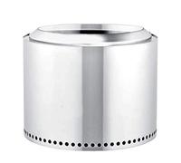 DHHVIC Stufa A Legna Rotonda All'aperto, Stufa da Campeggio All'aperto Portatile, Ciotola in Acciaio in Metallo Cortile Fenere Antincendio, Usato per Il Barbecue Picnic Survival