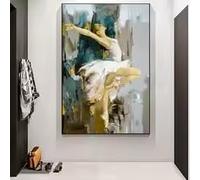 DHHXY Dipinti a olio astratti di ballerine su tela, poster e stampe di quadri moderni da parete, decorazioni (70x100 cm/Gallery Wrap)
