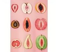 DHHXY Stampa artistica su tela con motivo a fette di frutta in stile Art Déco, decorazione da parete, positività del corpo, arredamento per la cucina, sala da pranzo (35x50 cm/senza cornice)