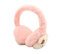 DHINCHANSAIB Cuffie antirumore pieghevoli e regolabili da donna - Paraorecchie in morbida pelliccia sintetica, ideali per l'inverno - Protezione per le orecchie (paraorecchie) (pink)