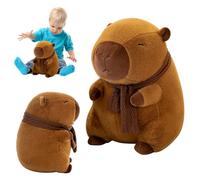 DHINCHANSAIB Peluche Kawaii Kapibara - morbido peluche con sciarpa per ragazzi e ragazze, perfetto come morbido cuscino e regalo per piacevoli ore di gioco.
