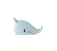 DHINK Narval - Luce notturna a LED, in silicone, per cameretta dei bambini e bambini, lampada da comodino per bambini, regalo per nascita, blu