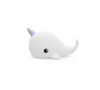 DHINK Narval - Luce notturna ricaricabile a LED, lampada da notte in silicone, per cameretta dei bambini e bambini, lampada da comodino per bambini, regalo per nascita, colore: bianco