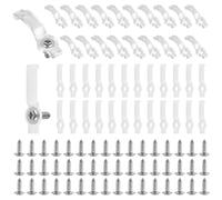 Dhisperares 200 Pezzi Clip di Fissaggio per Strisce LED 10mm, Clip LED Striscia Trasparenti con Viti, Staffe Montaggio Strisce Luminose per LED8mm,9mm,10mm