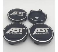 DHJKCBH 4 Pezzi Auto Coprimozzi Coprimozzo per ABT 56mm 60mm 65mm 68mm coprimozzo del Pneumatico Adesivi Badge Accessori per Ruote,65mm