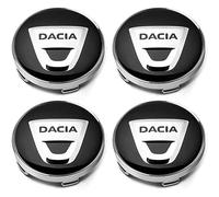 DHJKCBH 4 Pezzi Auto Coprimozzi Coprimozzo per Dacia Duster Logan Dokker Lodgy 60MM coprimozzo del Pneumatico Adesivi Badge Accessori per Ruote,A