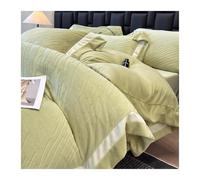 DHJKFU Set copripiumino in velluto matrimoniale/king size 4 pezzi set di biancheria da letto di lusso copripiumino leggero for tutte le stagioni(Green,220x240-230x250cm)