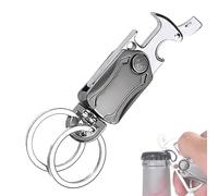 DHJWDUX 1 Pezzo Portachiavi Uomo Portachiavi Multifunzione Portachiavi Apribottiglie Portachiavi Da Uomo Con Anello Girevole Regalo Per Padre Papà Marito Fidanzato Ospite Grigio