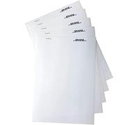 DHL, adesivi per pacchetti, 1000 pezzi, per stampanti laser, autoadesivi, colore bianco, formato etichetta: 103,4 mm x 207,95 mm, busta DIN C5
