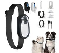 DHliIQQ Mini action camera per il corpo, mini videocamera portatile e stabile, videocamera HD 1080P wireless e monitor, videocamera per il corpo con registrazioni video per collare per cani