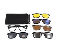 DHliIQQ Occhiali da sole polarizzati magnetici 6 in 1 uomo donna visione polarizzata clip magnete retrò Gl Night Mirror Occhiali L7Z9 su Sport Optical, A, Taglia unica