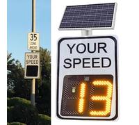 DHMYDPDZ Cartello Radar 50x70 cm, Display Radar a LED ad energia Solare, Segnale di Limite di velocità Radar a LED, avviso di Limite di velocità Stradale