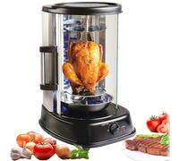 DHMYDPDZ Spiedo Elettrico,Griglia per Döner,Macchina Kebab,Griglia Pollo Gyros, Spiedo Girevole,1380watt,Distribuzione Calore 360°,con Interruttore Regolazione della Temperatura,per Cucina