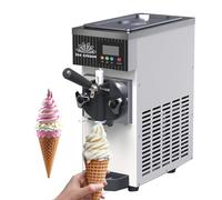 DHMYYXGS Gelatiera Professionale Soft Serve,Macchina Gelato Commerciale,con Compressore Autorefrigerante,Pannello LCD, Preraffreddamento Automatico,per Snack Bar Ristorante,Cream