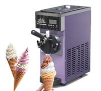 DHMYYXGS Macchina Gelato Commerciale,Macchina Gelato Soft,Produzione 4-6kg/H,Gelatiera Autorefrigerante,per Gelato Soft,Yogurt, Crema Pasticcera E Sorbetto,ECC,Purple