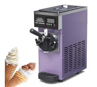 DHMYYXGS Macchina per Gelato Commerciale,Gelatiera da Banco,Gelatiera Creamy,con Display a LED Auto Clean Sapori Perfetta,per Gelato Soft, Yogurt,Crema Pasticcera E Sorbetto,Purple