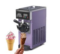 DHMYYXGS Macchina per Gelato Commerciale,Gelatiera Professionale Soft Serve,Produzione 4-6kg/H,Macchina Gelato Soft Banco Monogusto,per Yogurt caffè Snack Bar Ristorante,Purple