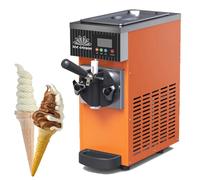 DHMYYXGS Macchina per Gelato Duro Uso Commerciale,Gelatiera Autorefrigerante,Sorbettiera Professionale,Macchina Gelato Soft,Macchina Gelato Soft Commerciale,per Snack Bar Ristorante,Orange