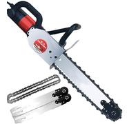 DHMYYXGS Sega Catena Elettrica Cemento,Motosega Portatile Senza Spazzole,Tagliamuri in Cemento,con Due Catene/Barra Guida,per Muri in Mattoni/Cemento Armato 350mm