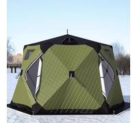 DHMYYXGS Tenda Pesca Invernale, Riparo per La Pesca sul Ghiaccio Isolato a Scomparsa, Riparo Termico Portatile per Il Ghiaccio, con 7 Finestre, Ancoraggi per Ghiaccio, per Tutte Le Stagioni D