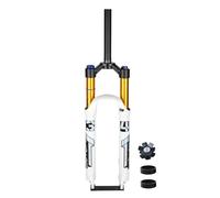 DHNCBGFZ Forcella Ad Aria MTB 26" 27,5" 29" Tubo Dritto da 1-1/8" Escursione 120 Mm Freno A Disco Forcella Anteriore per XC AM Blocco Manuale(White Gold,26in)