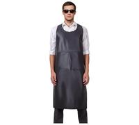 DHNDSDP Grembiule Senza Maniche in Pelle, Grembiules Impermeabile E Resistente All'olio, Resistente Ai Graffi E all'Usura, 2 Tasche, L110 Cm, Laccetto sul Retro, Adatto per Il Lavoro di Cucina