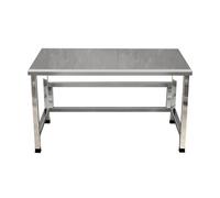 DHNDSDP Piano di Lavoro in Tavolo Acciaio inox con Bordi Smussati per Food Prep Table Rinforzato Travi Incrociate Multiple Sotto Il e la Base Piedini Antiscivolo