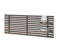 DHOME Testiera in Legno Riciclato DM con Mensole Stile Pallet Comodino Integrato Ripiani per Letto Stile Nordico Ferramenta Inclusa (Stile Giapponese, Rovere Amazonas, 160cm)