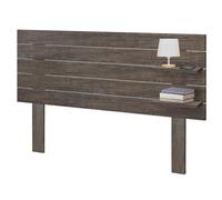 DHOME Testiera in Legno Riciclato DM con Ripiani e Gambe Stile Pallet Comodino Mensole Letto Nordico Ferramenta Inclusa (Orizzontale, Rovere Amazonas, 135cm)