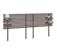 DHOME Testiera in Legno Riciclato DM con Ripiani e Gambe Stile Pallet Comodino Mensole Letto Nordico Ferramenta Inclusa (Giapponese, Rovere Amazonas, 220cm)